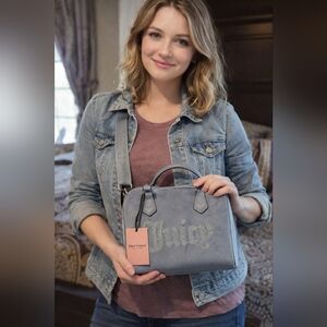 Juicy Couture Slate Blue Obsession Satchel